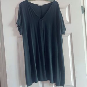 Long cap-sleeve tunic top/dress